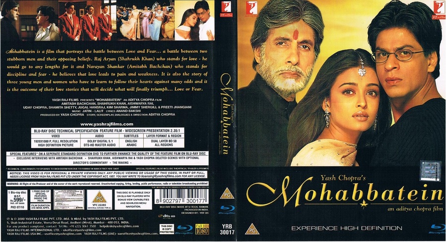 Mohabbatein Cover Scans - Blu-ray Forum