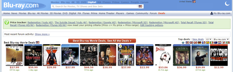 comparing actual to digital movie prices