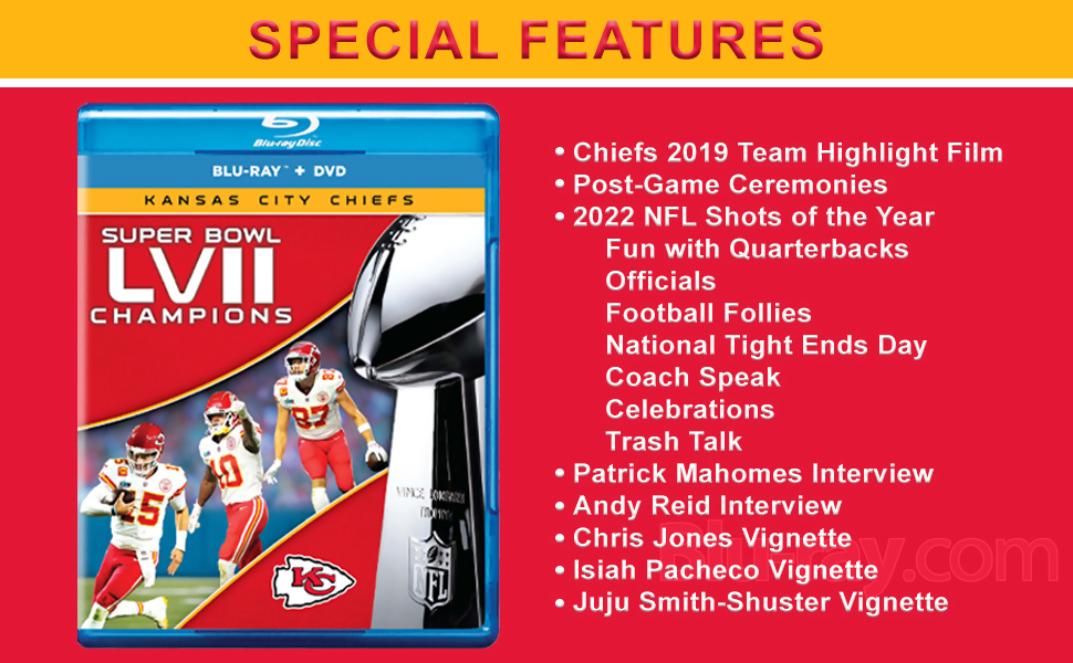 NFL Super Bowl LVII Champions: Kansas City Chiefs (Blu-ray + DVD), NFL  Productions, Sports & Fitness 