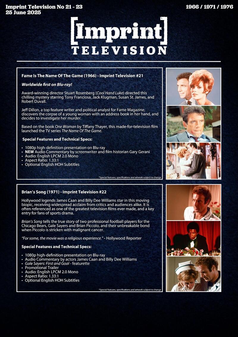 Imprint Films Announces New Television Releases (UPDATED)