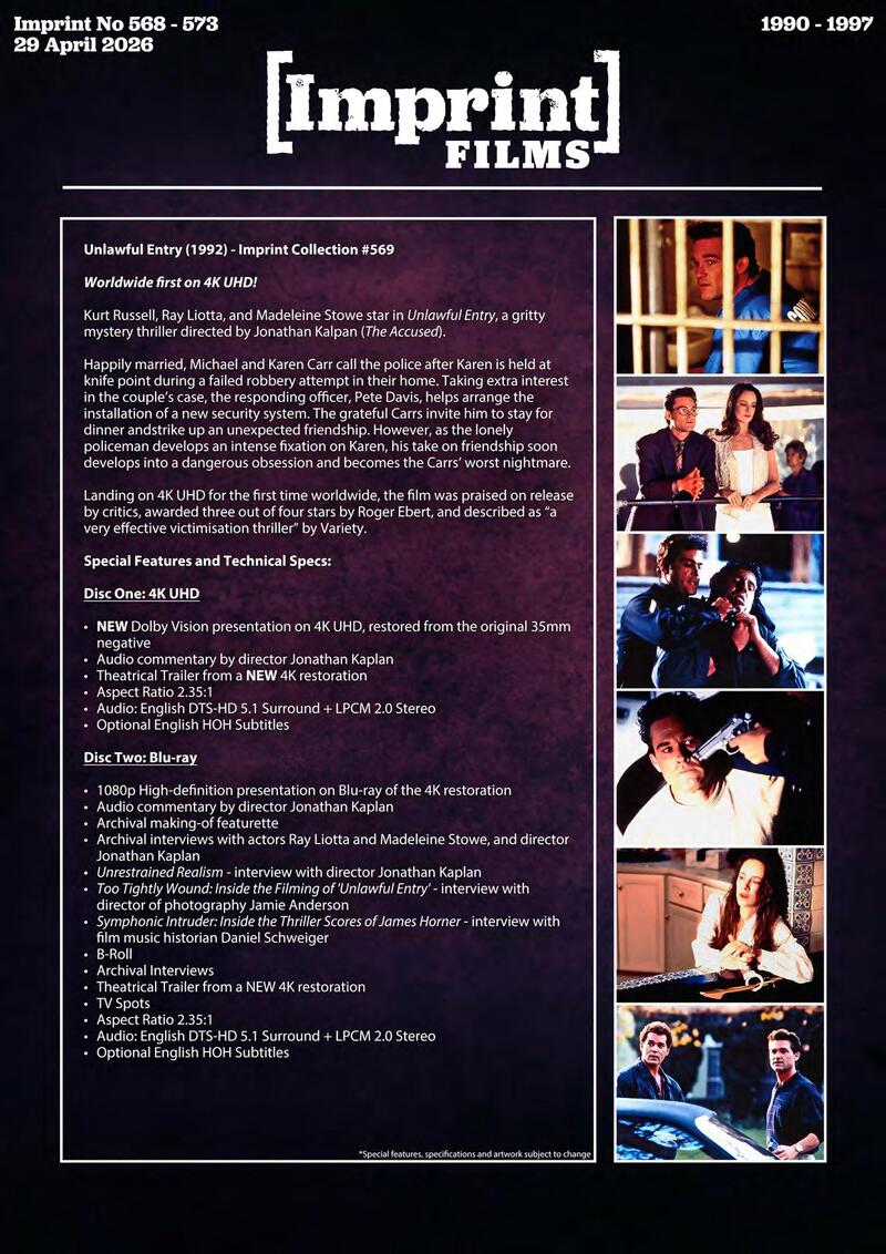 Imprint Films Announces April Releases