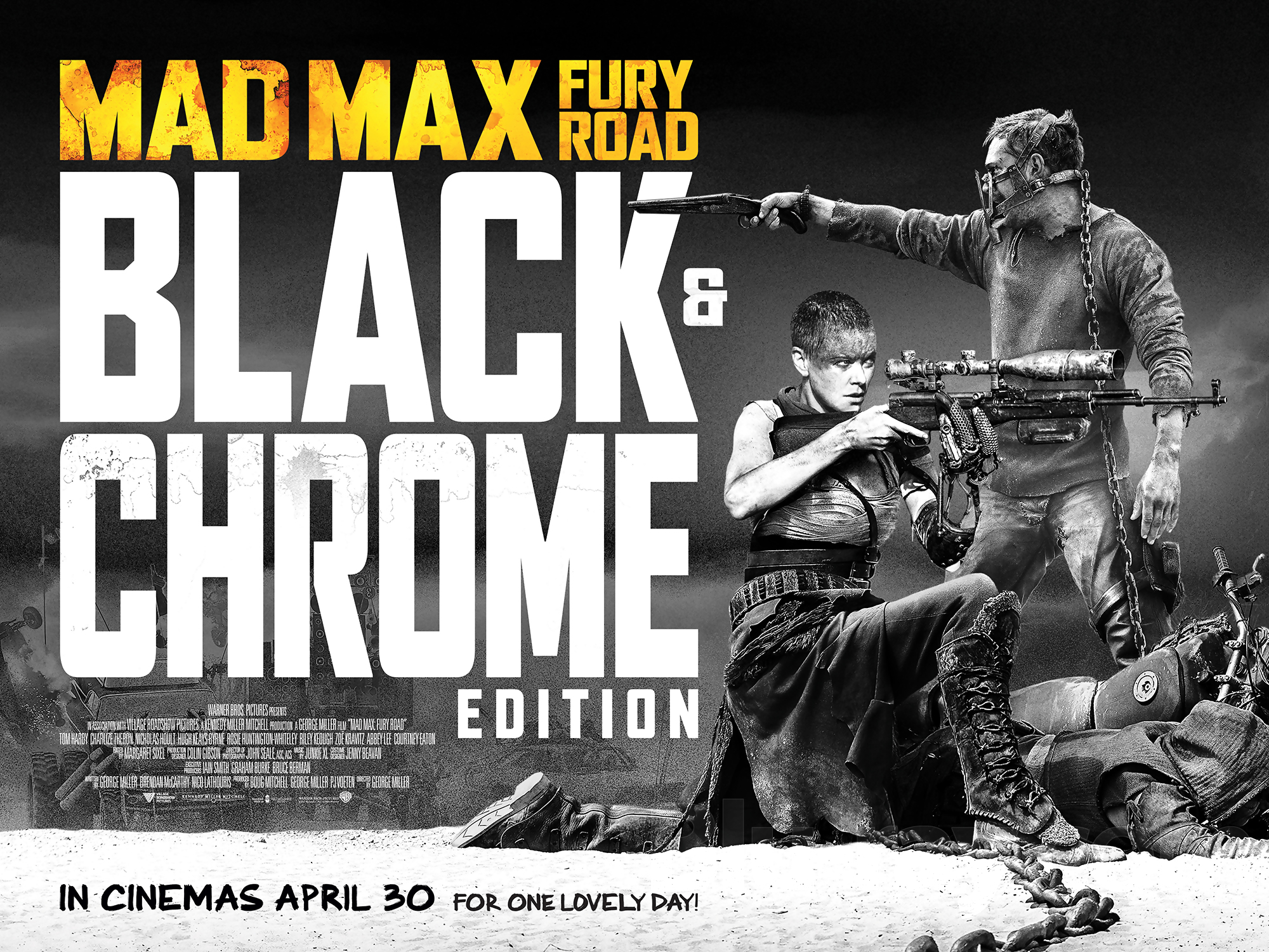 does the mad max fury road 4k come in black and chrome